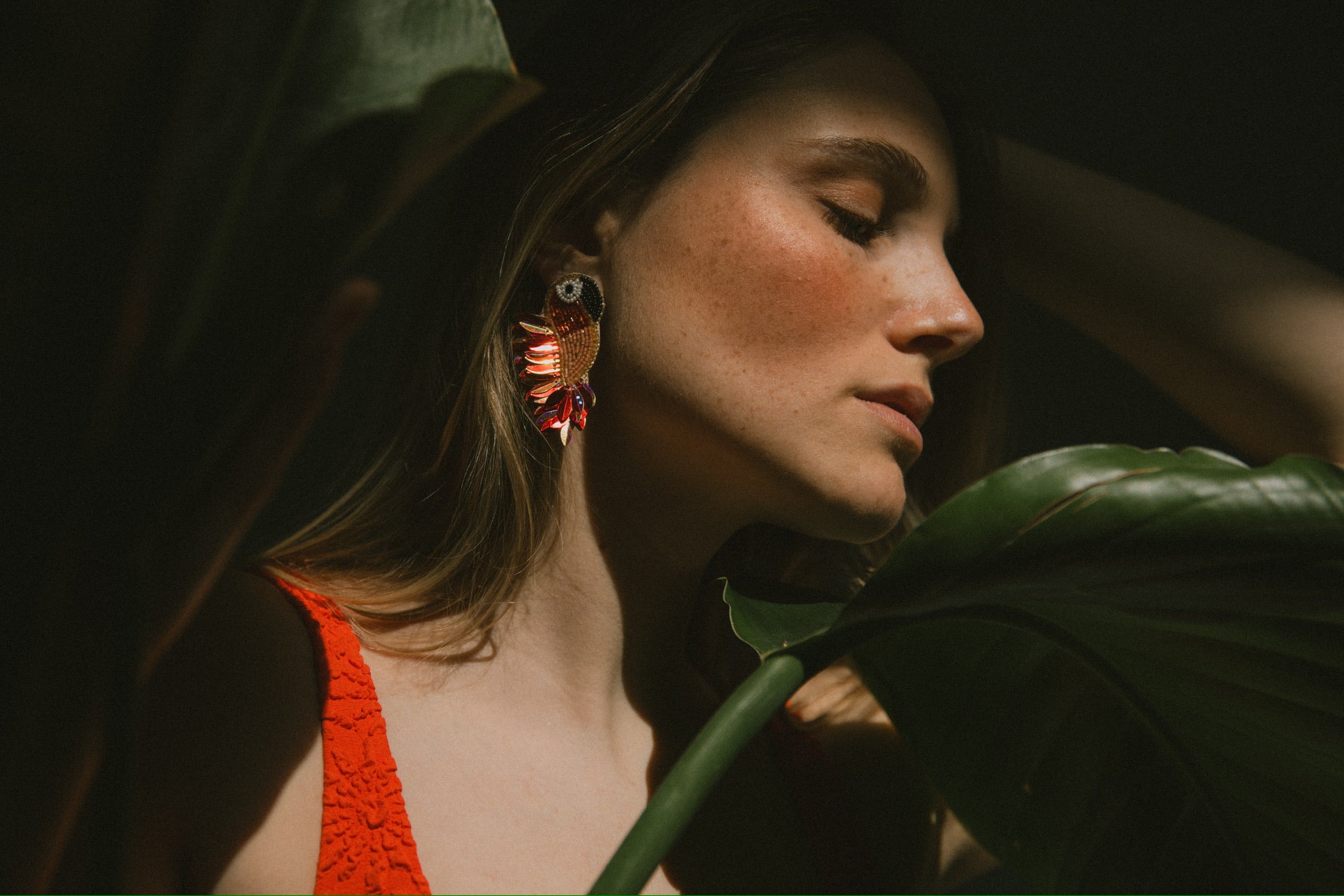 Cassiopeia embroidered earrings