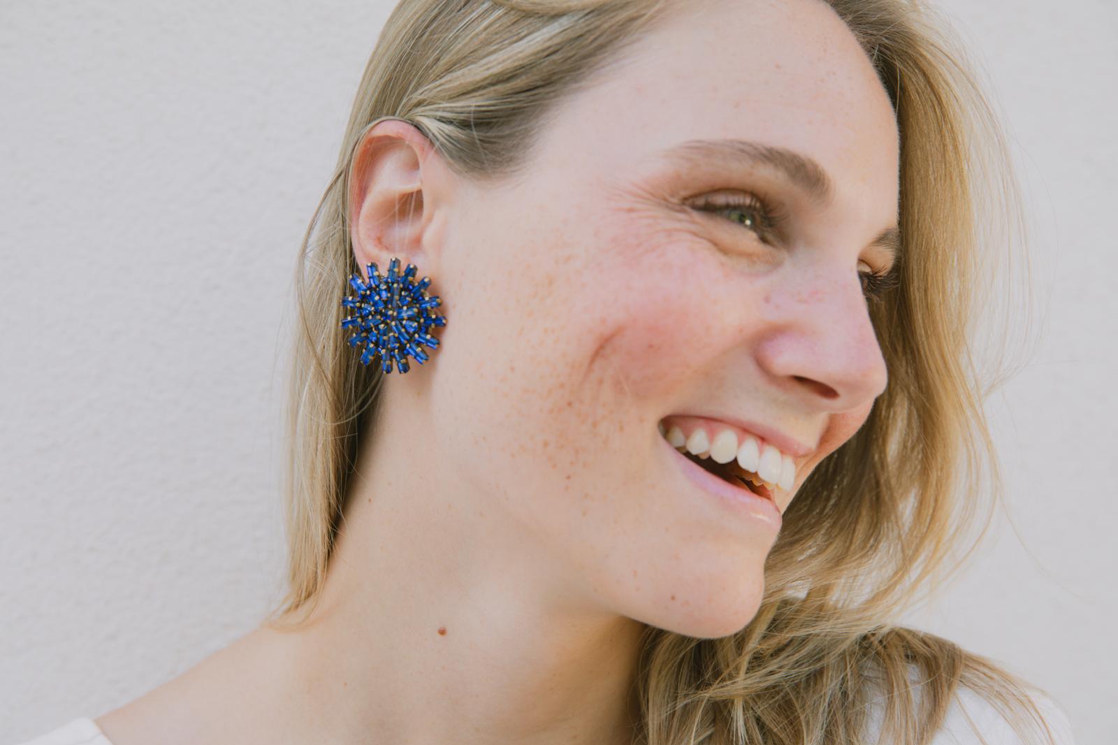 Boucles d'oreilles brodées Auria