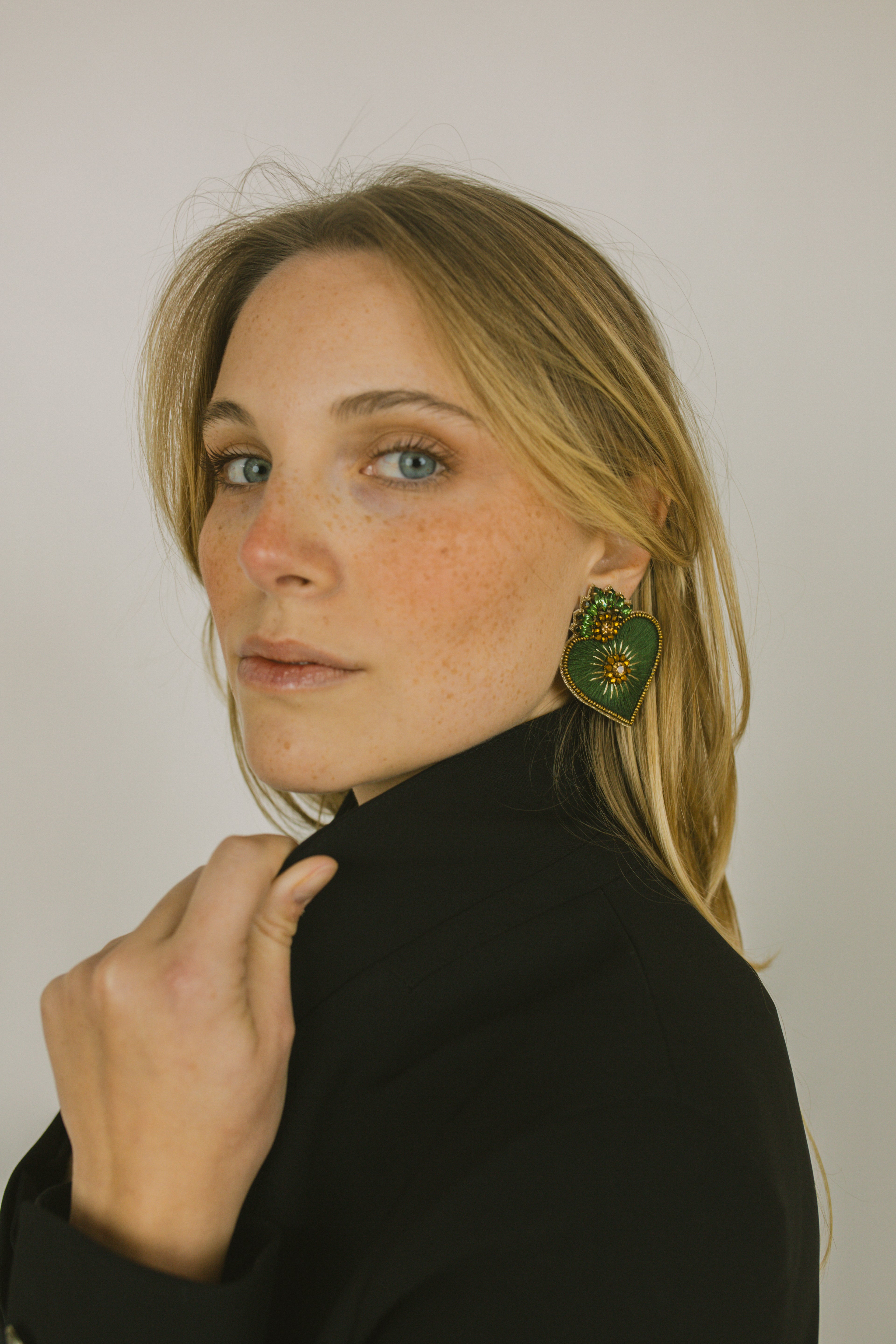 Cassiopeia embroidered earrings