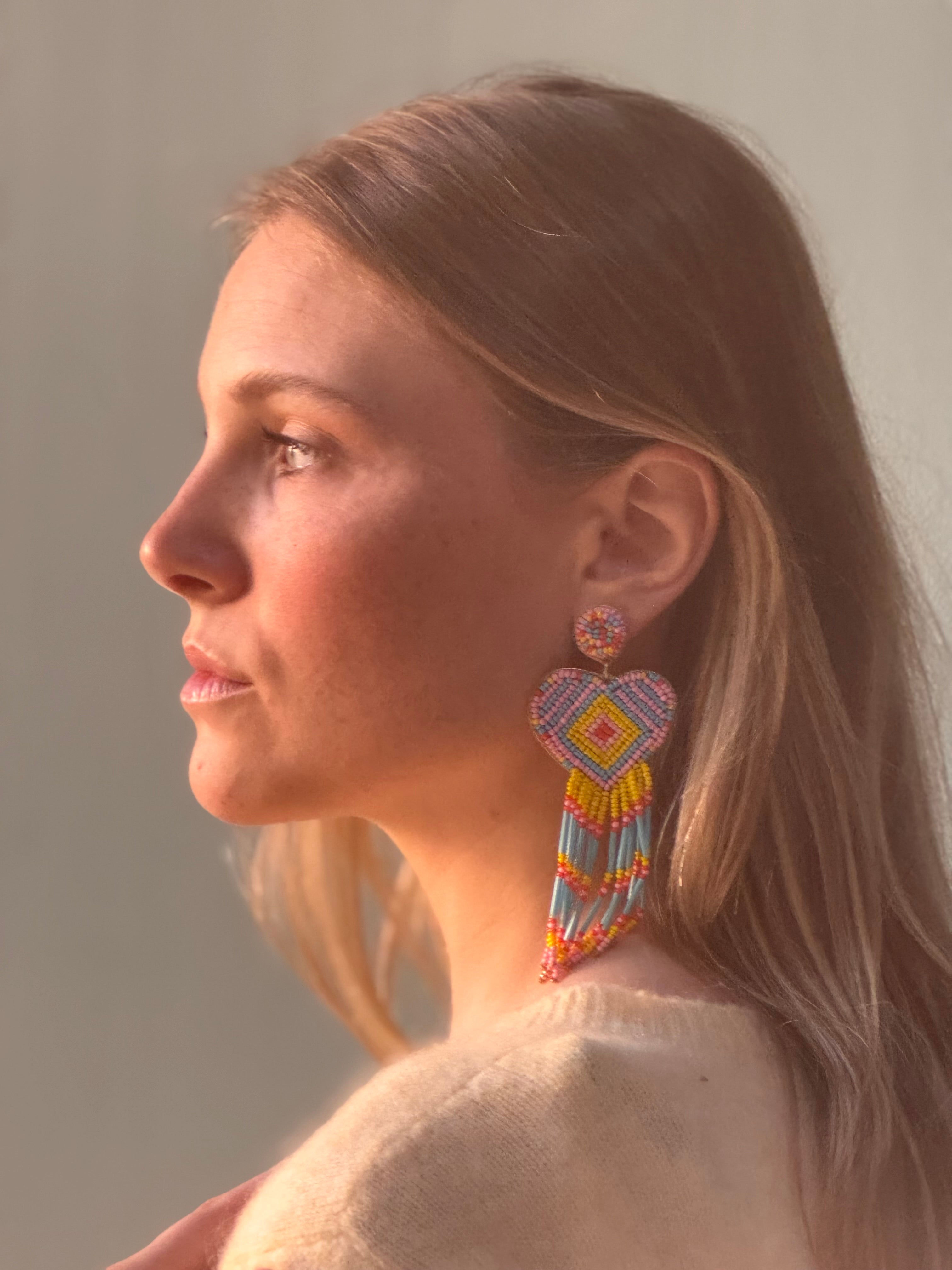 Cassiopeia embroidered earrings