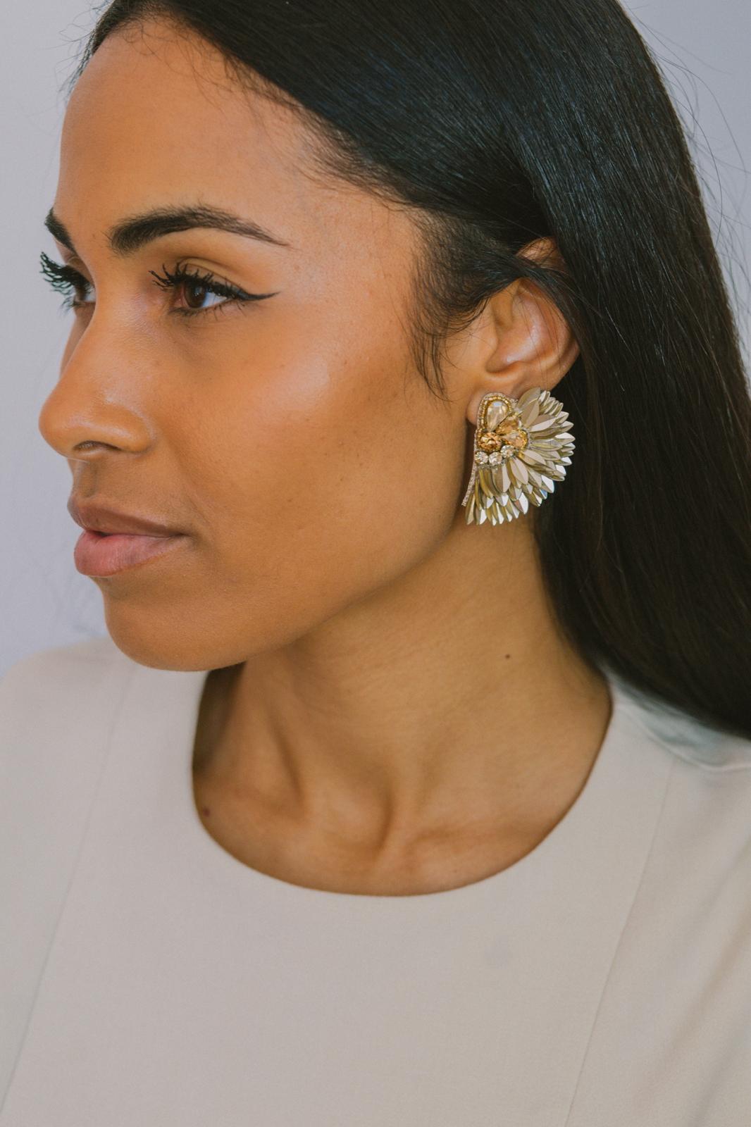 Boucles d'oreilles brodées ISÉE