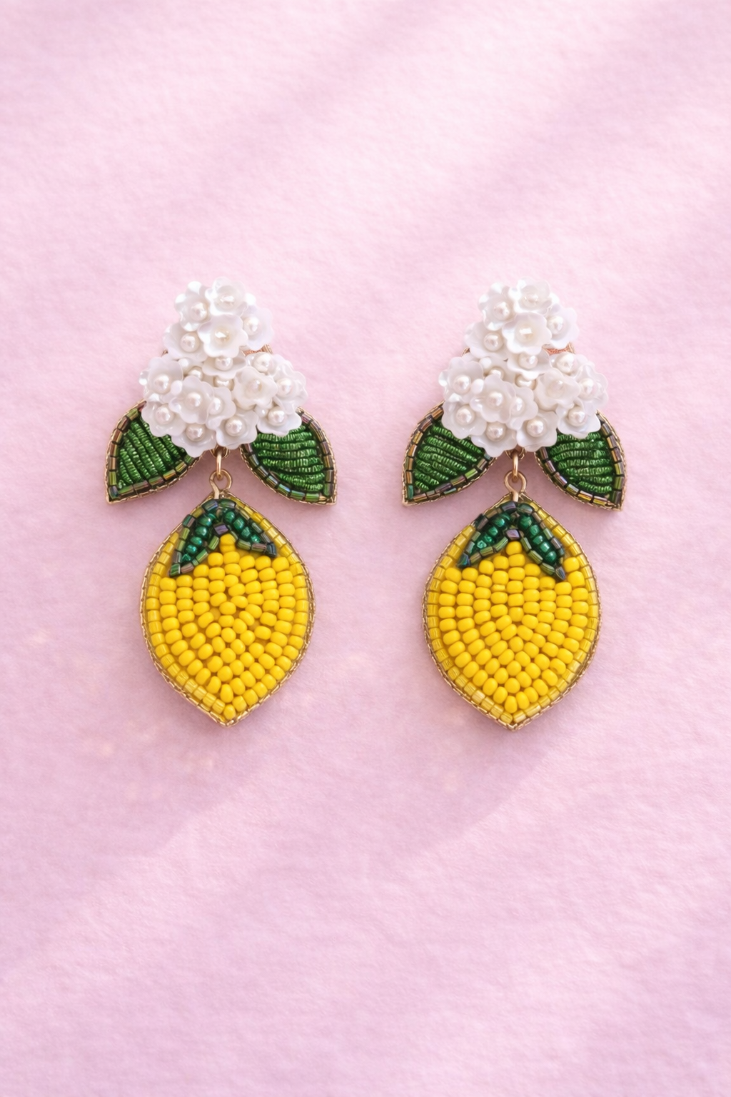 Boucles d'oreilles brodées LIMONA