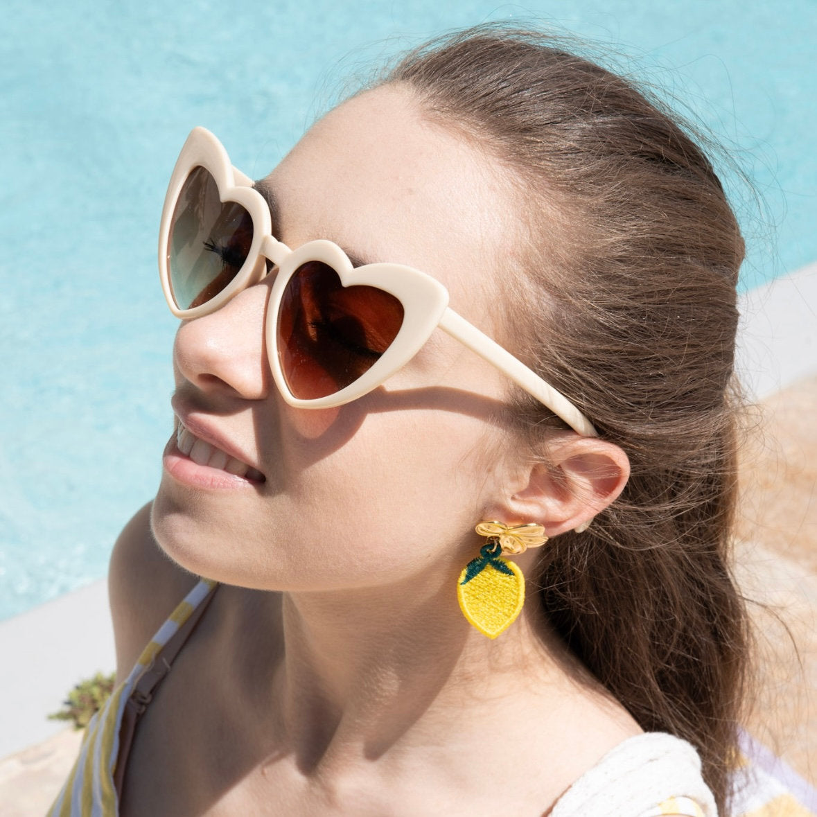 Boucles d'oreilles brodées Citrons 🍋