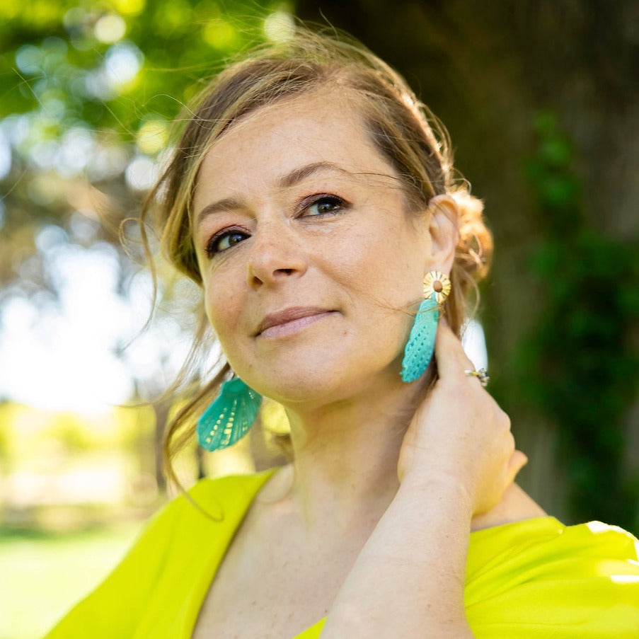 Calypso embroidered earrings