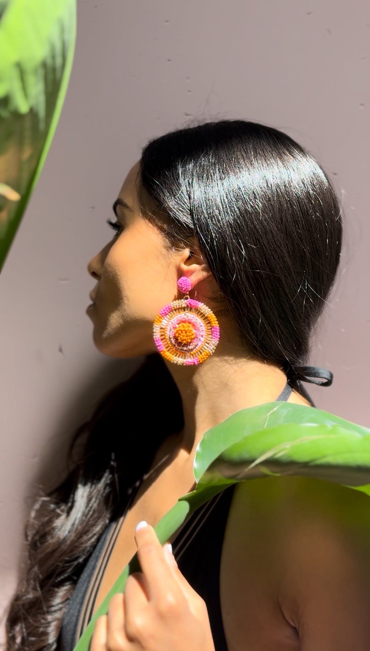 Cassiopeia embroidered earrings