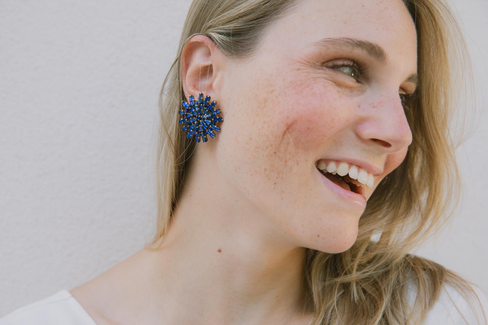 Boucles d'oreilles brodées Auria