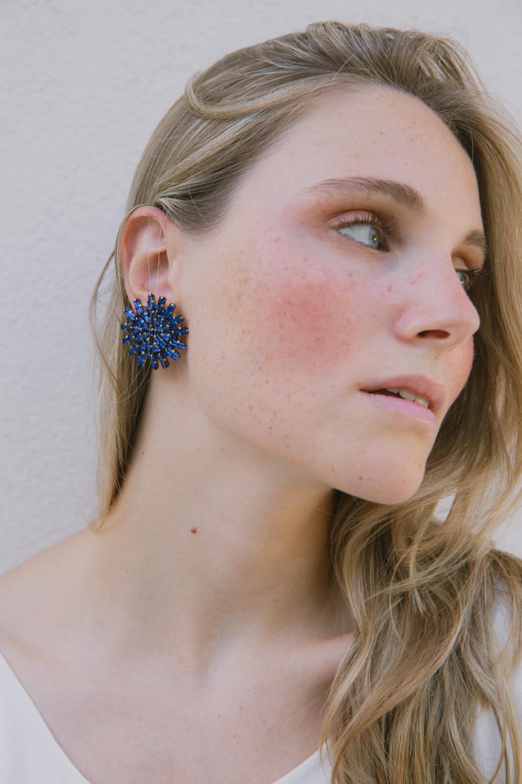 Boucles d'oreilles brodées Auria