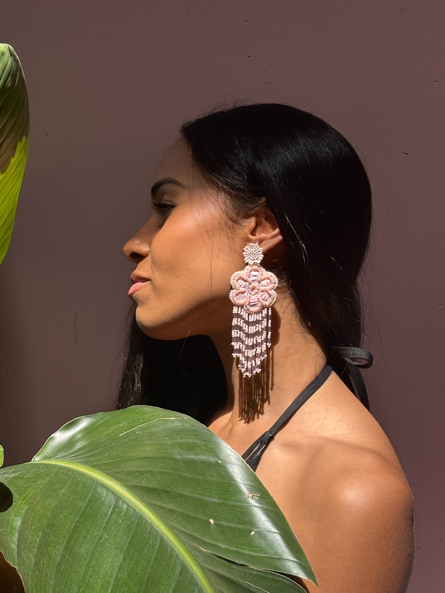 Cassiopeia embroidered earrings