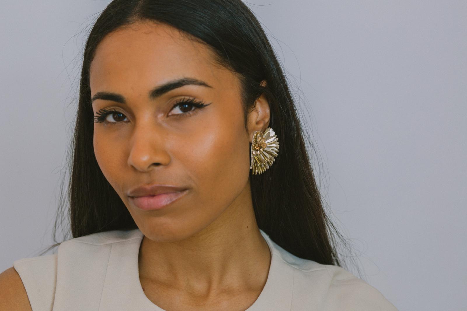 Boucles d'oreilles brodées ISÉE