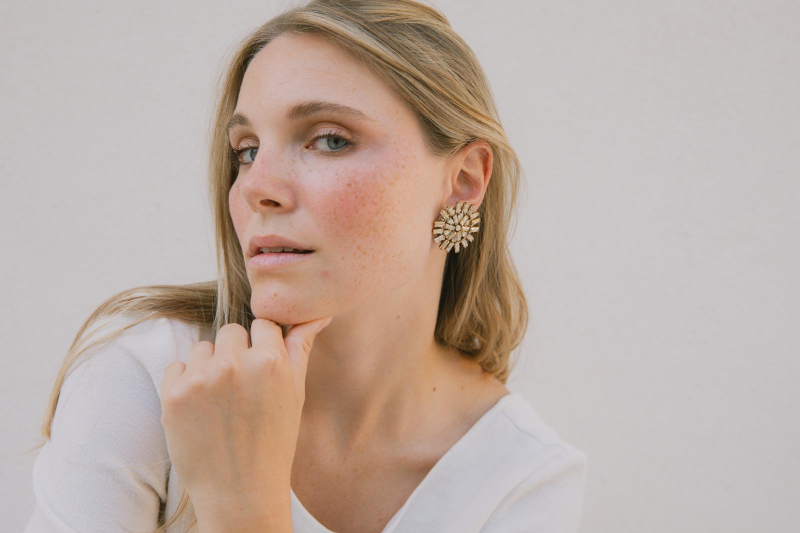 Boucles d'oreilles brodées Auria