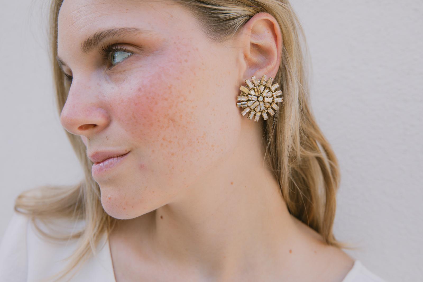 Boucles d'oreilles brodées Auria
