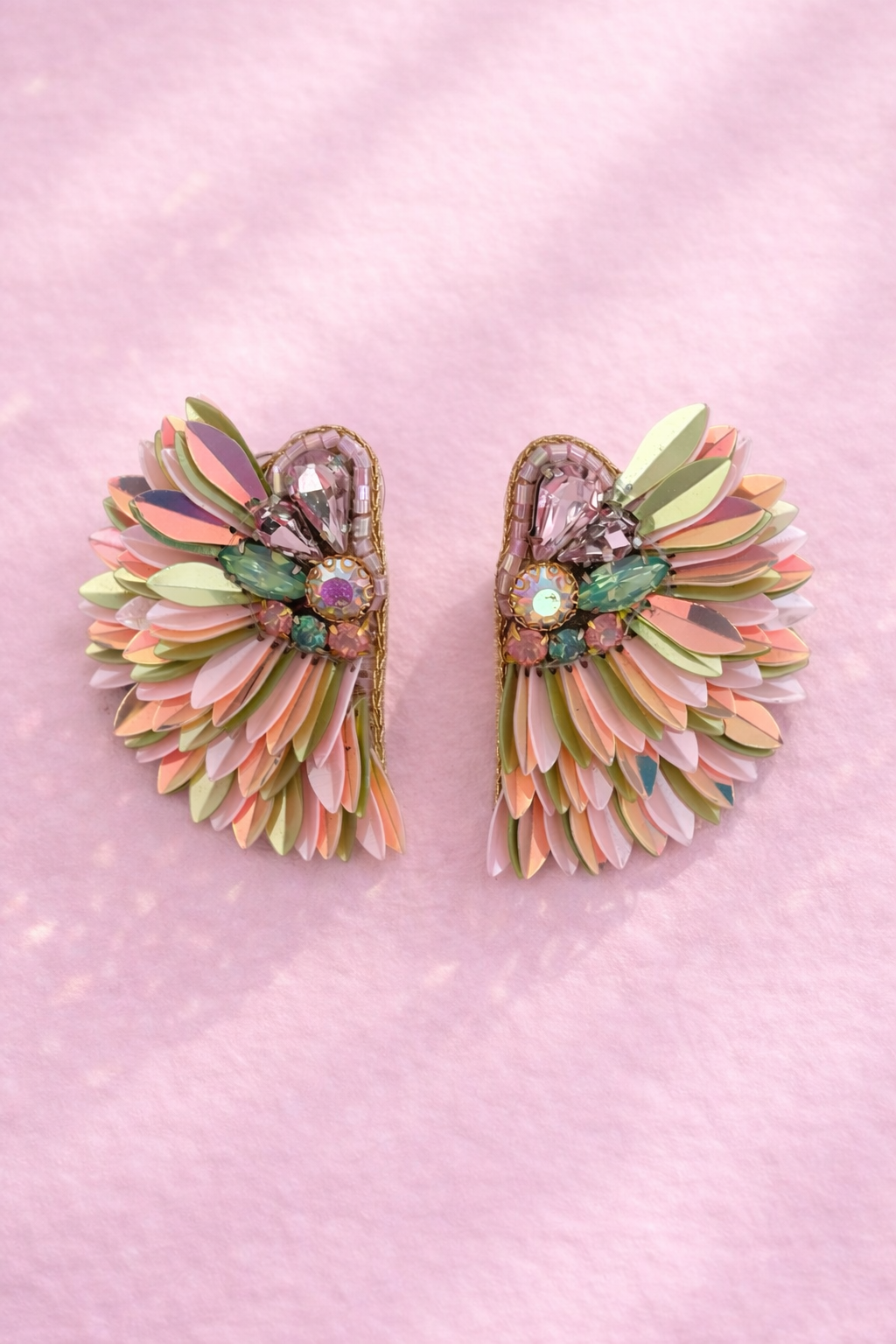 Boucles d'oreilles brodées ISÉE