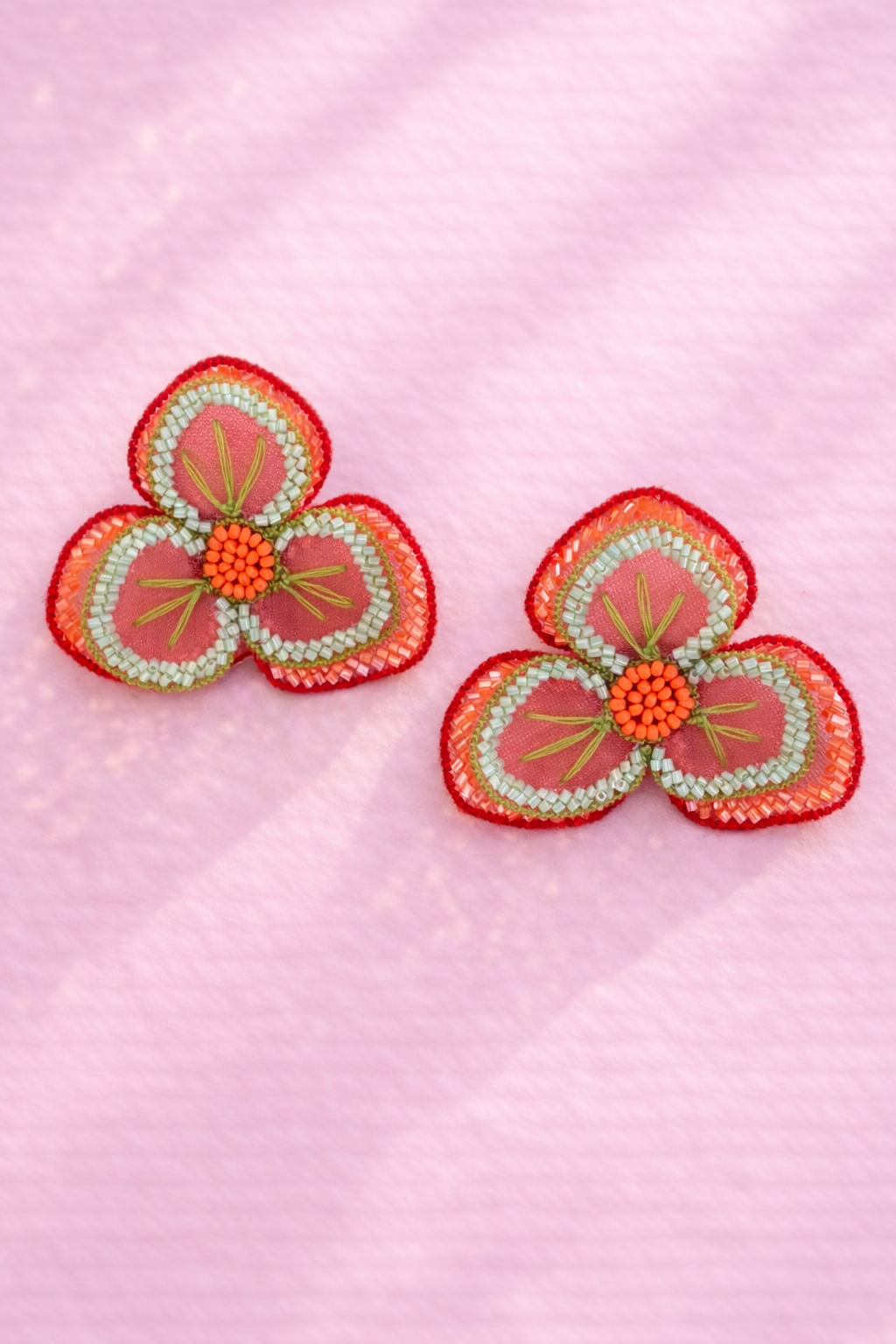 Boucles d'oreilles brodées NÉLIA