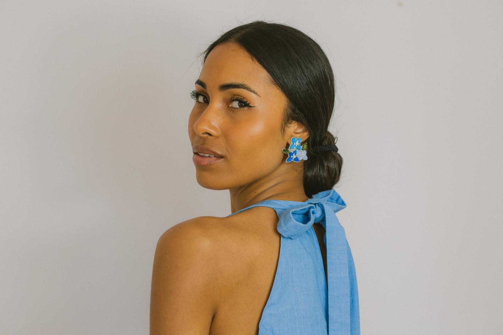 Boucles d'oreilles brodées LISA