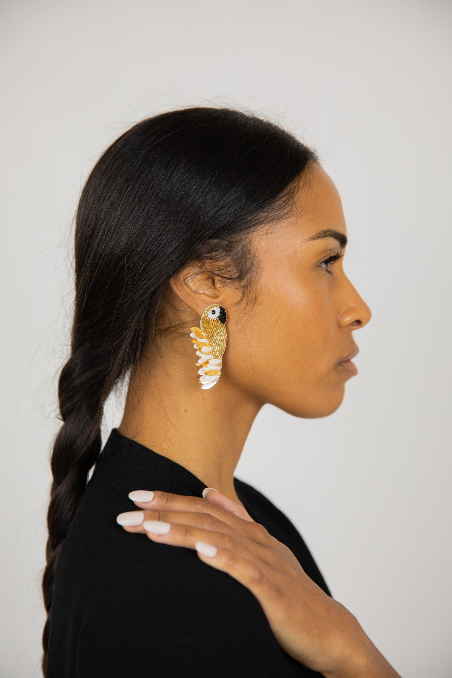 Cassiopeia embroidered earrings