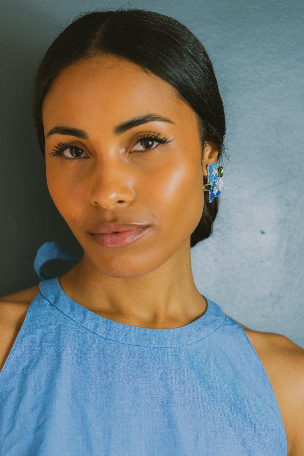 Boucles d'oreilles brodées LISA