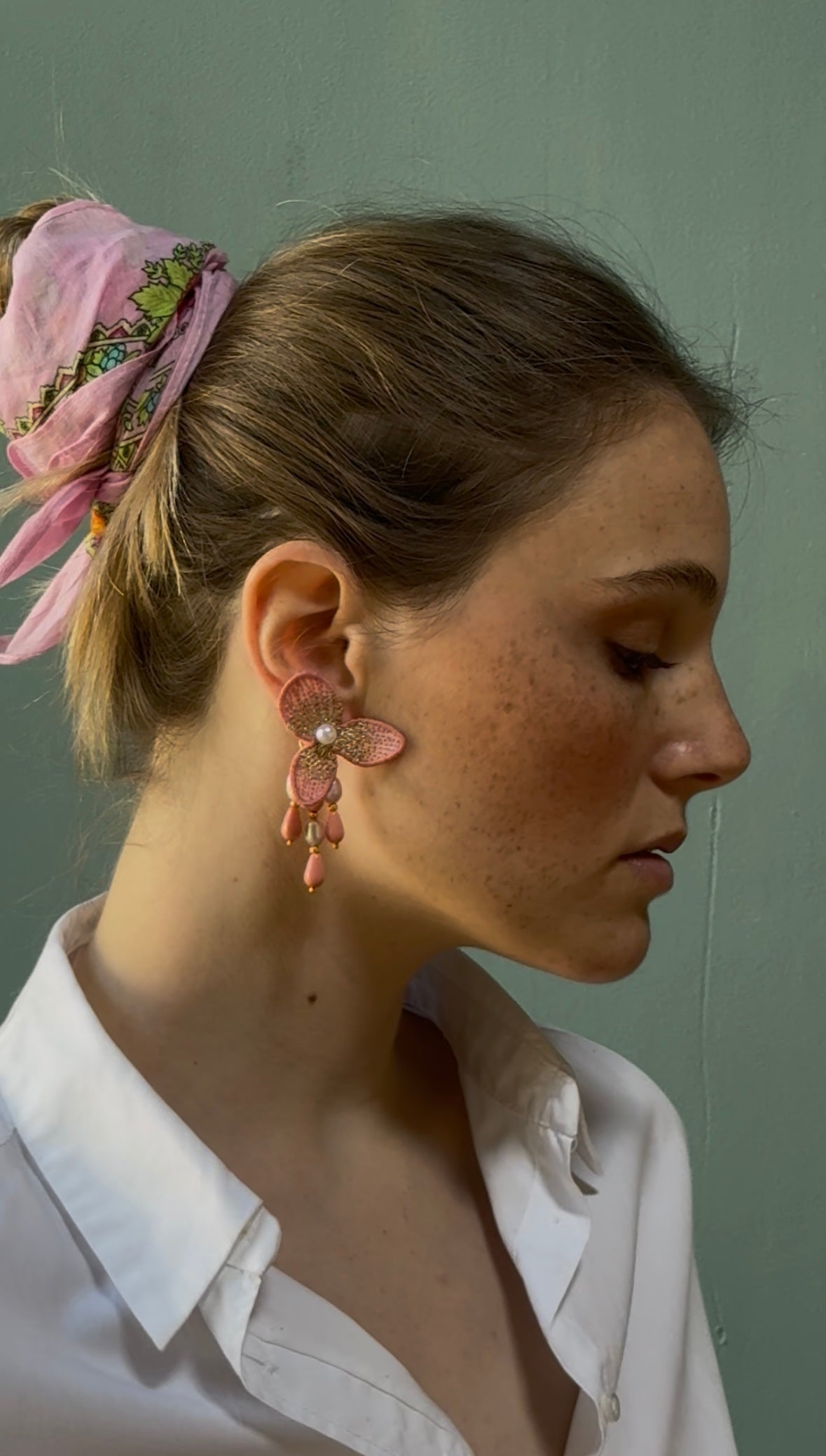 Cassiopeia embroidered earrings