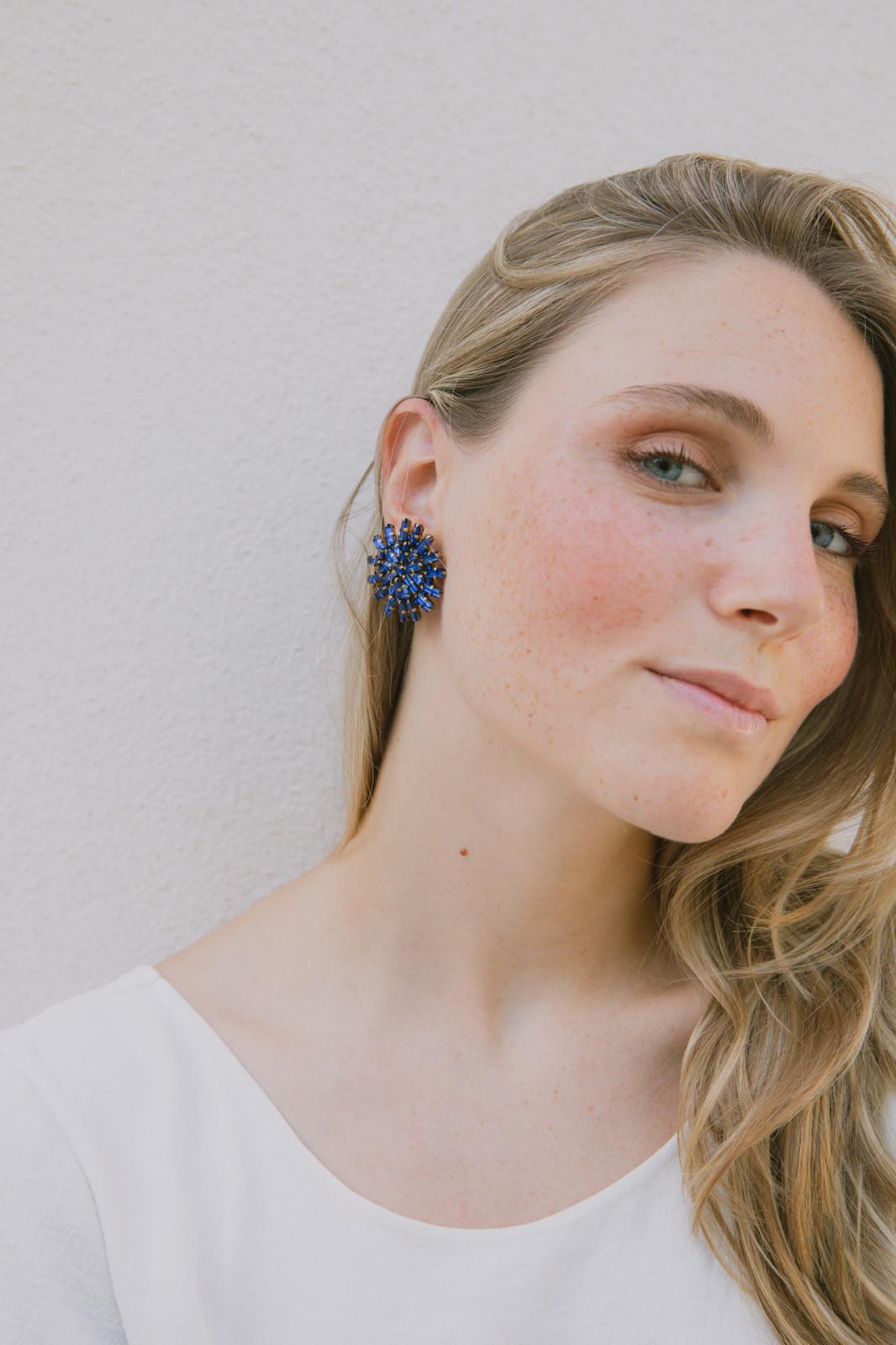Boucles d'oreilles brodées Auria