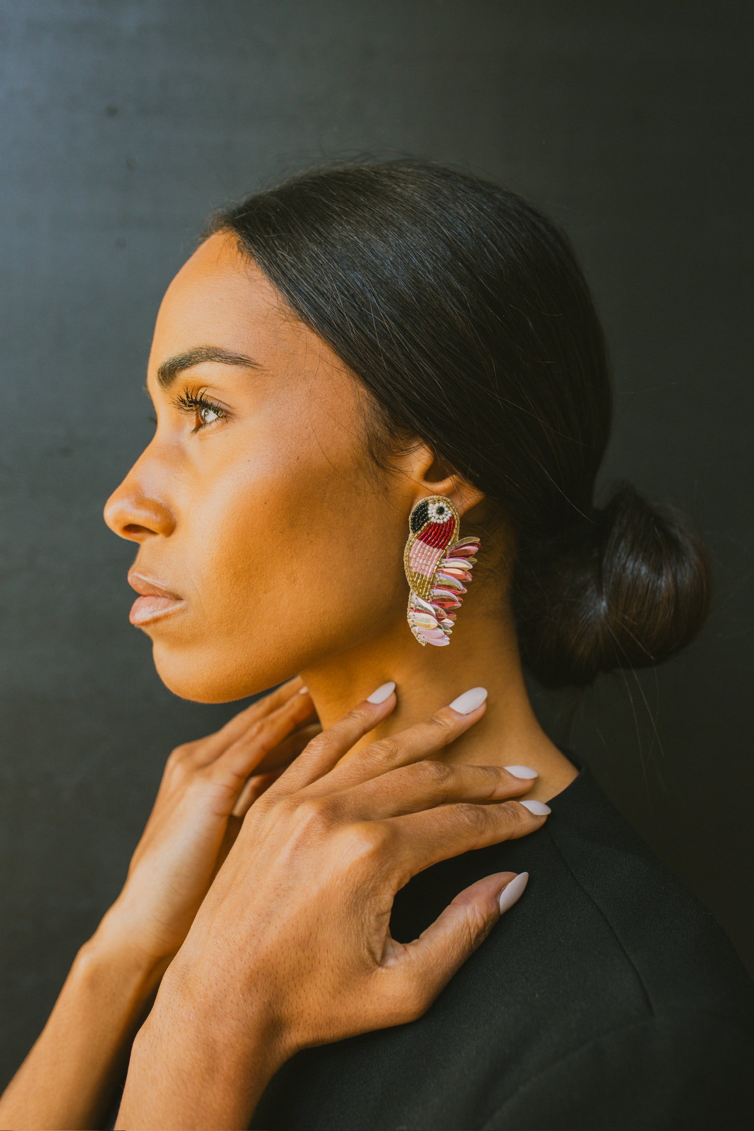 Cassiopeia embroidered earrings