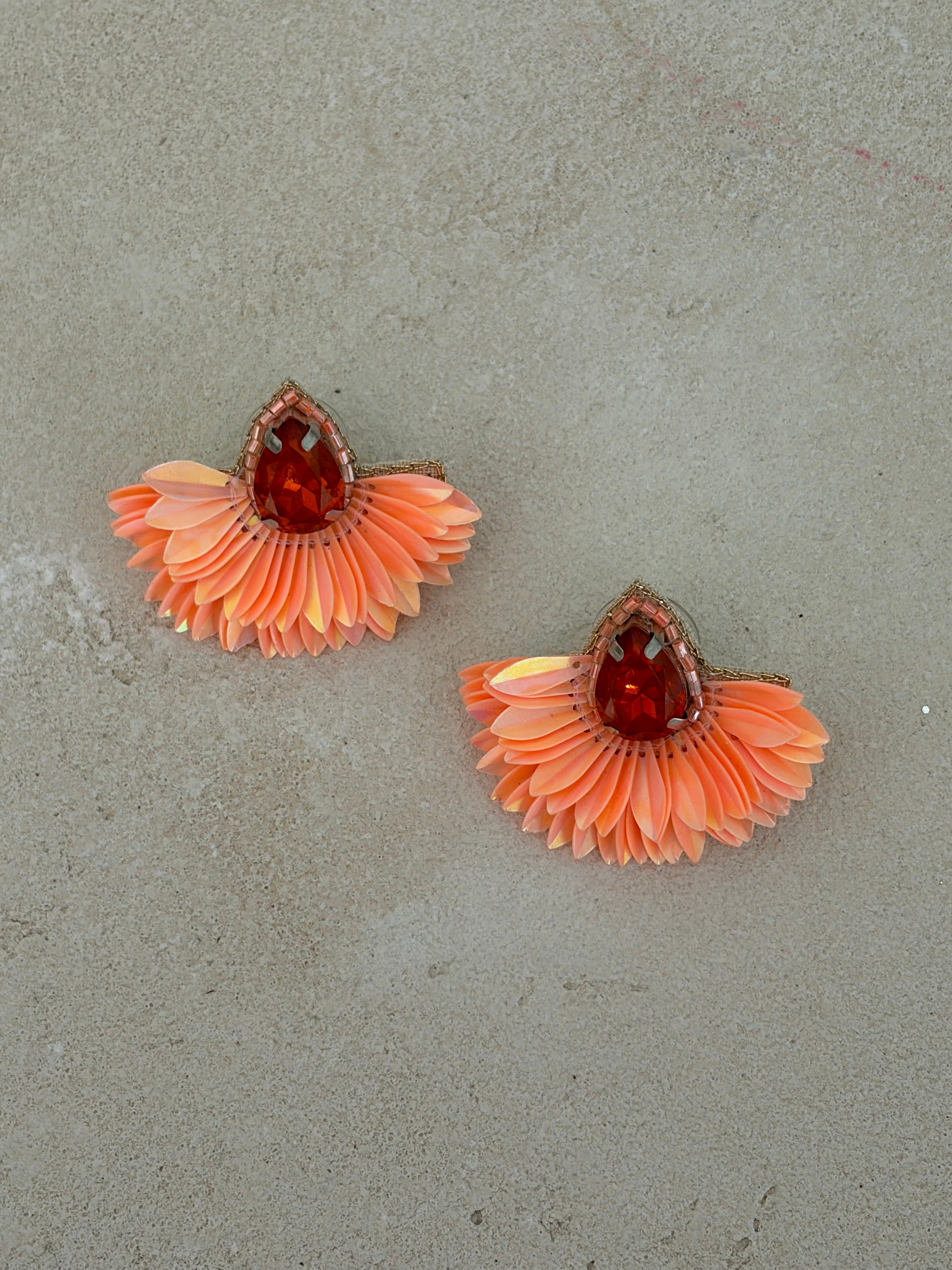 Boucles d'oreilles brodées Perlées ARYA