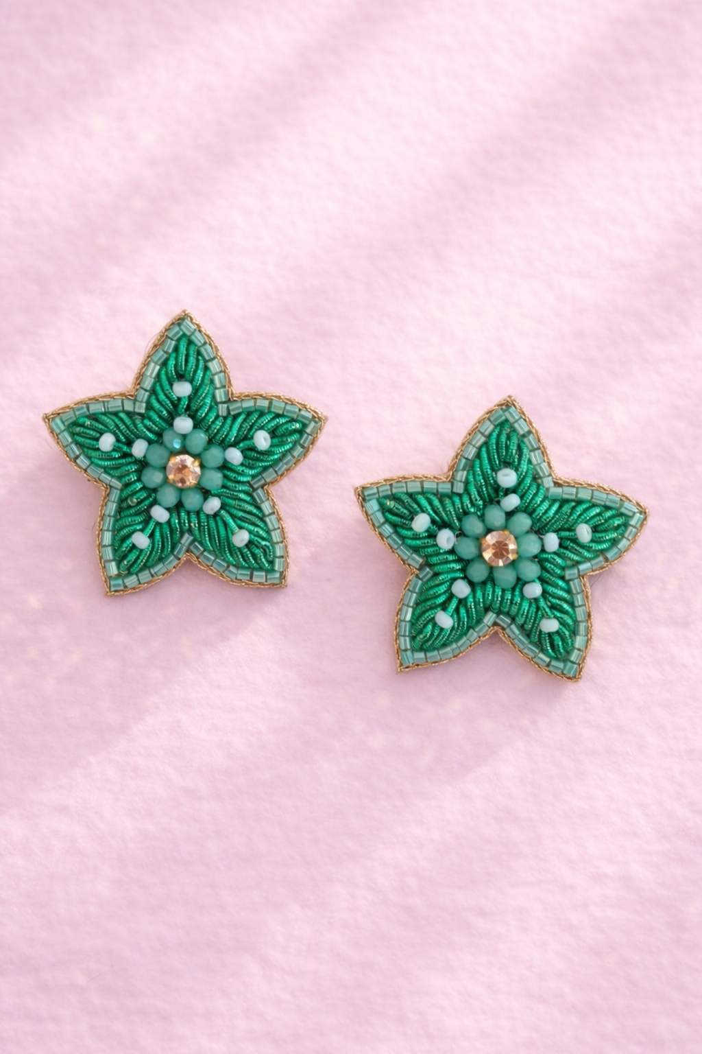 Boucles d'oreilles brodées SILÉA