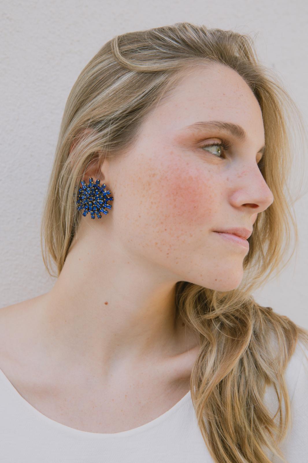 Boucles d'oreilles brodées Auria