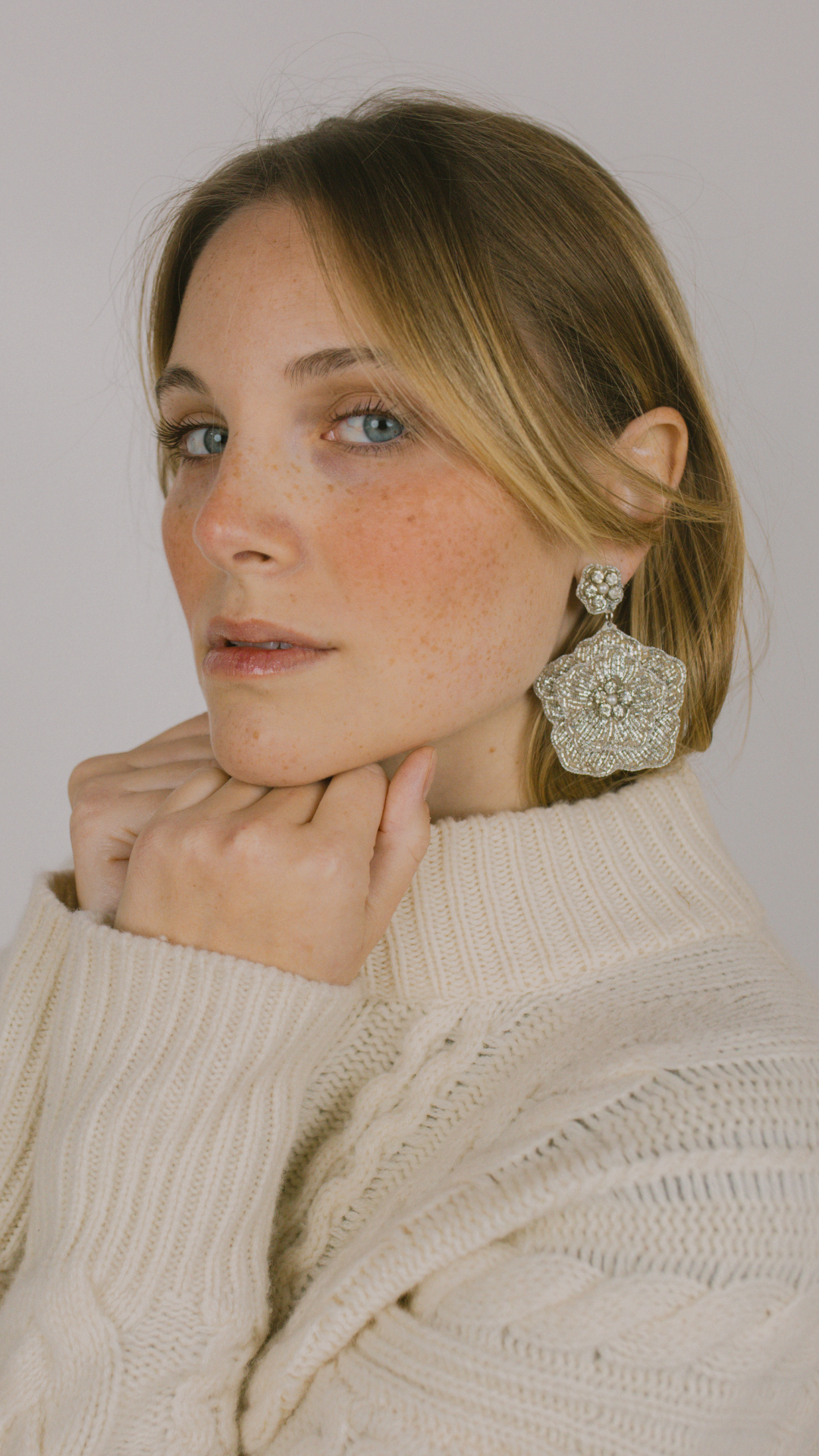 Cassiopeia embroidered earrings