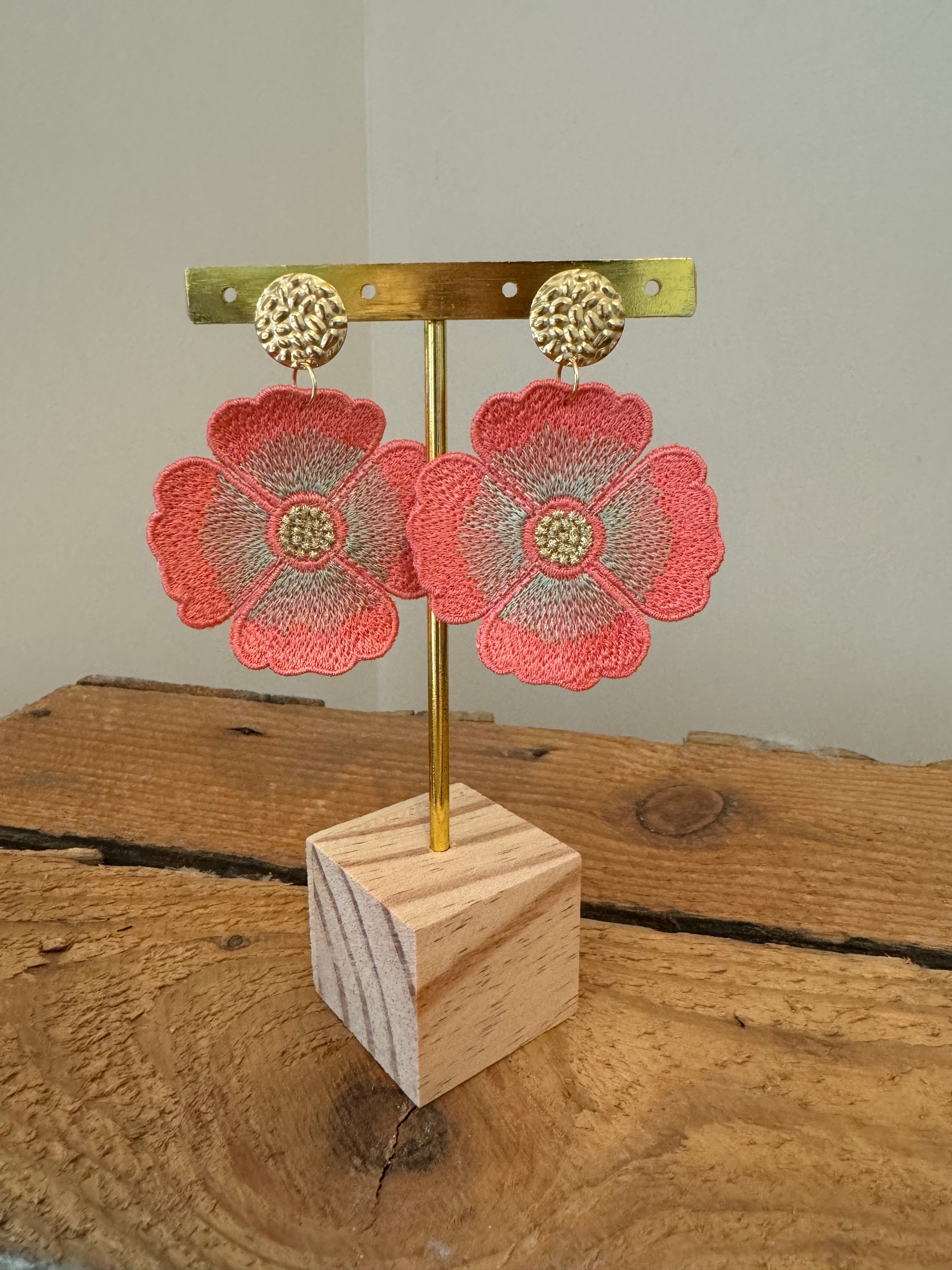 ORIANA embroidered earrings