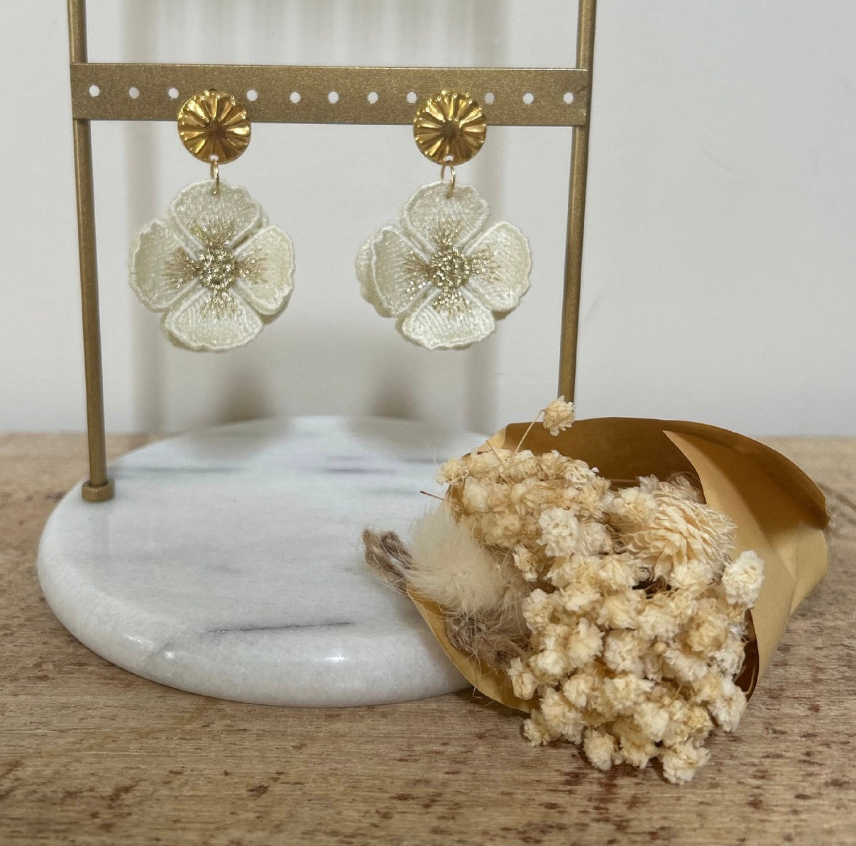 Hortense Maison Fauve embroidered earrings