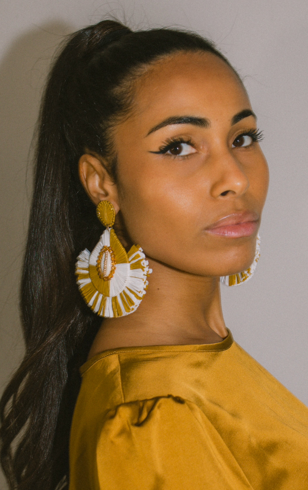 Cassiopeia embroidered earrings