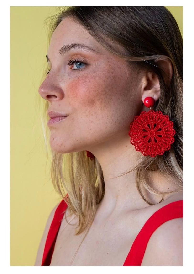 Jeanne embroidered earrings