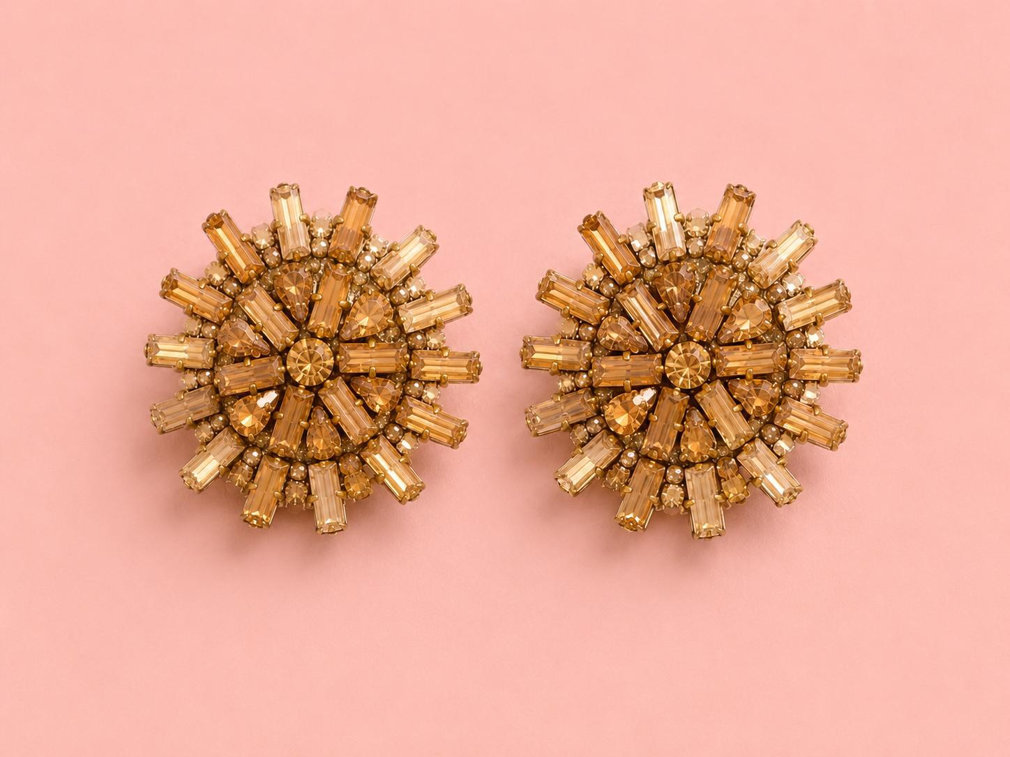 Boucles d'oreilles brodées Auria