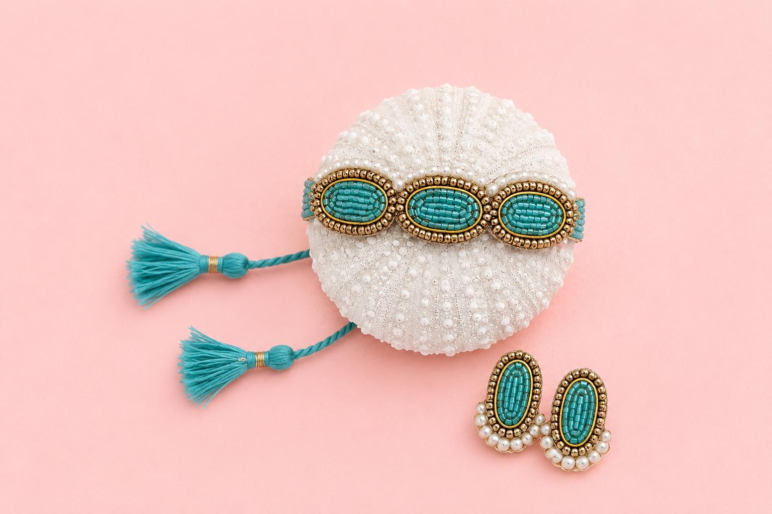 Bracelet brodé ONDINE