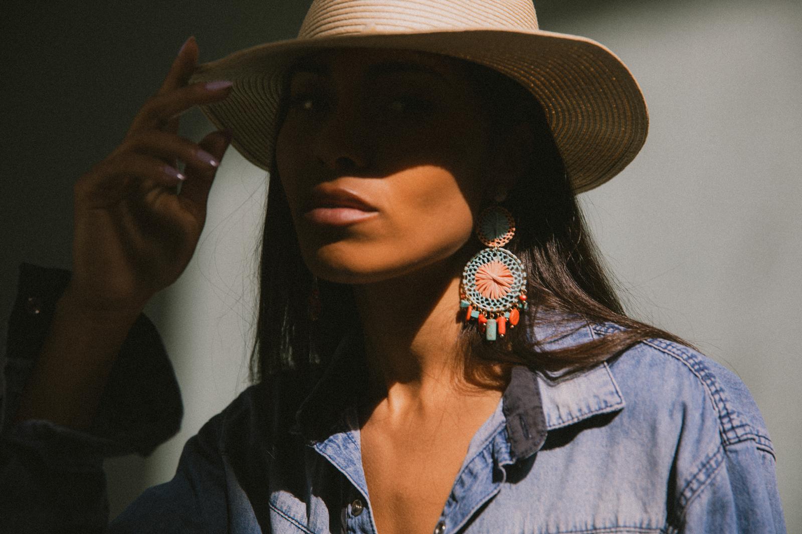 Cassiopeia embroidered earrings