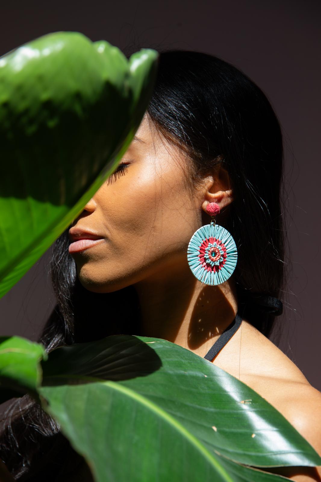 Cassiopeia embroidered earrings