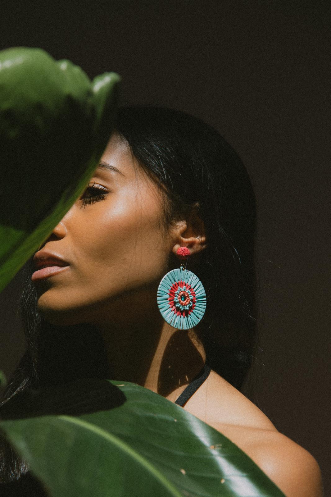 Cassiopeia embroidered earrings