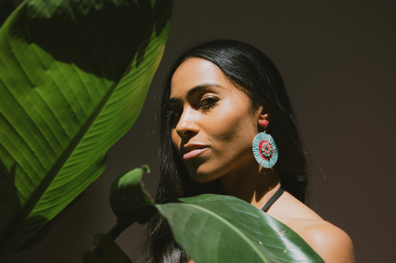 Cassiopeia embroidered earrings