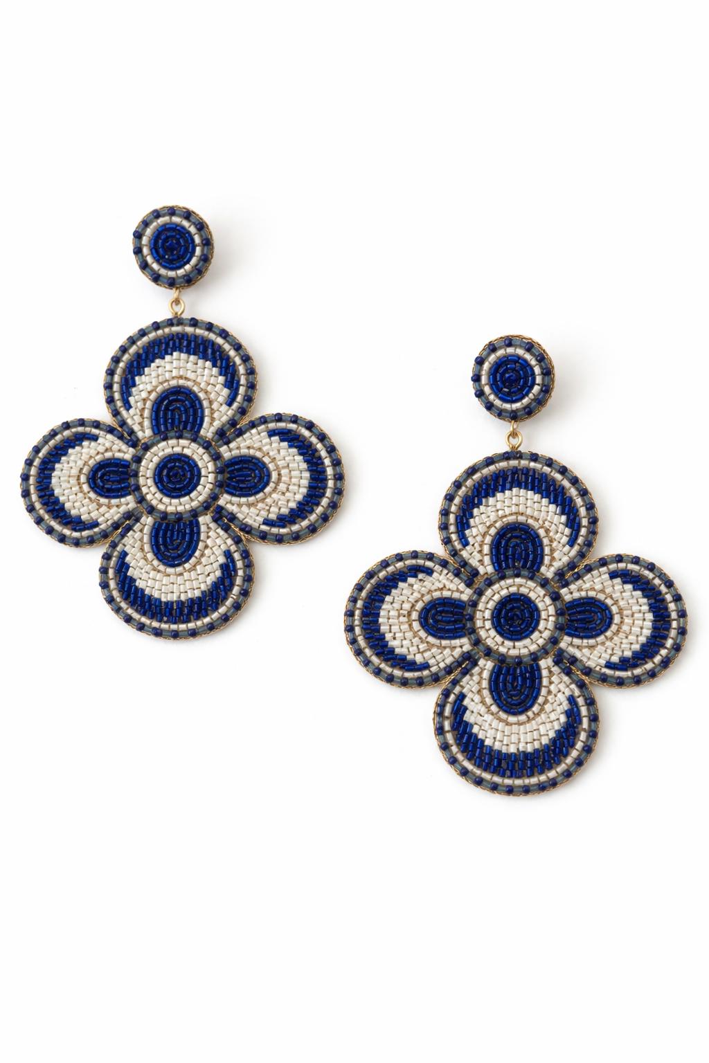 Boucles d'oreilles brodées Perlées Prisca