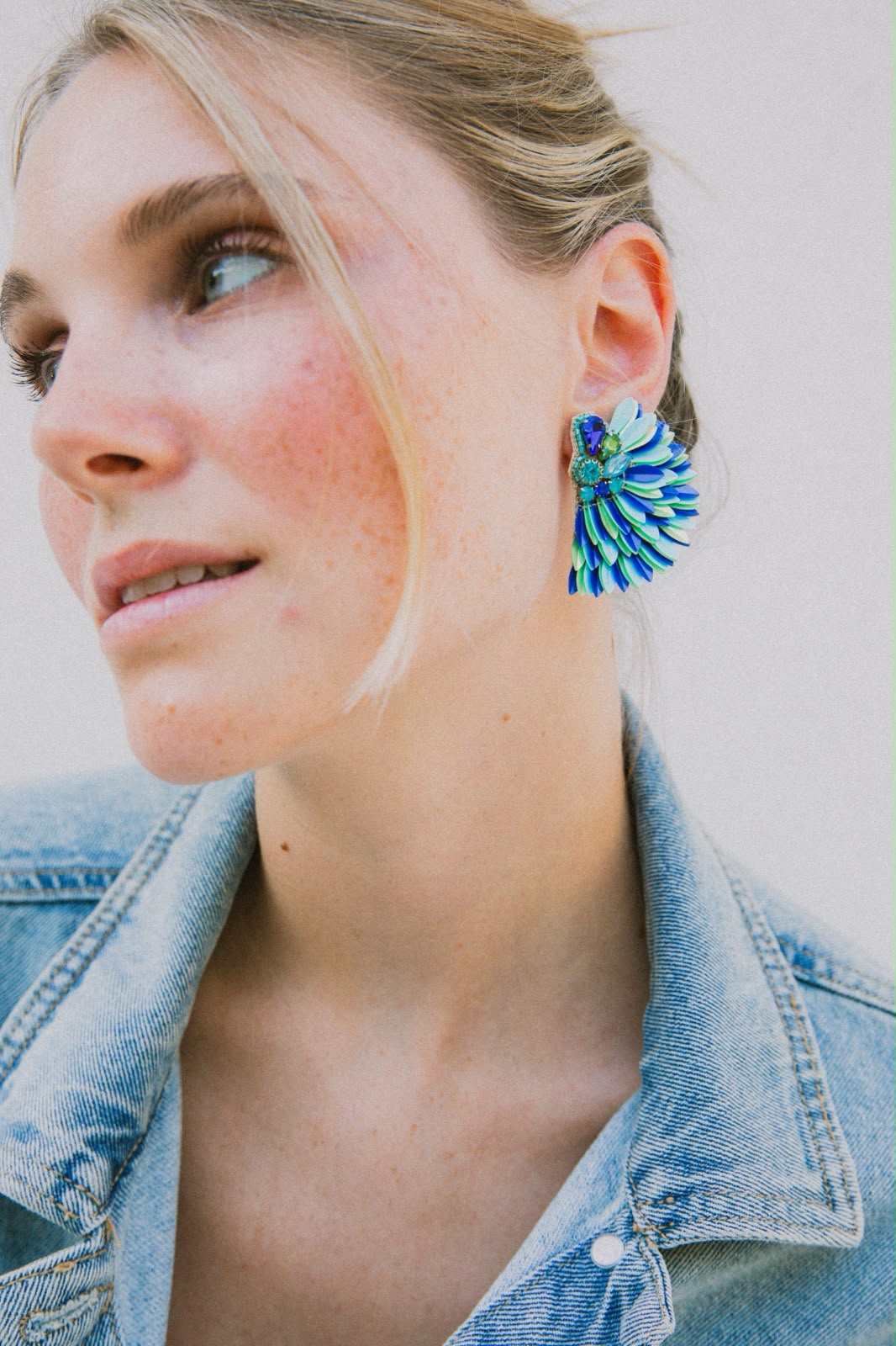 Boucles d'oreilles brodées ISÉE