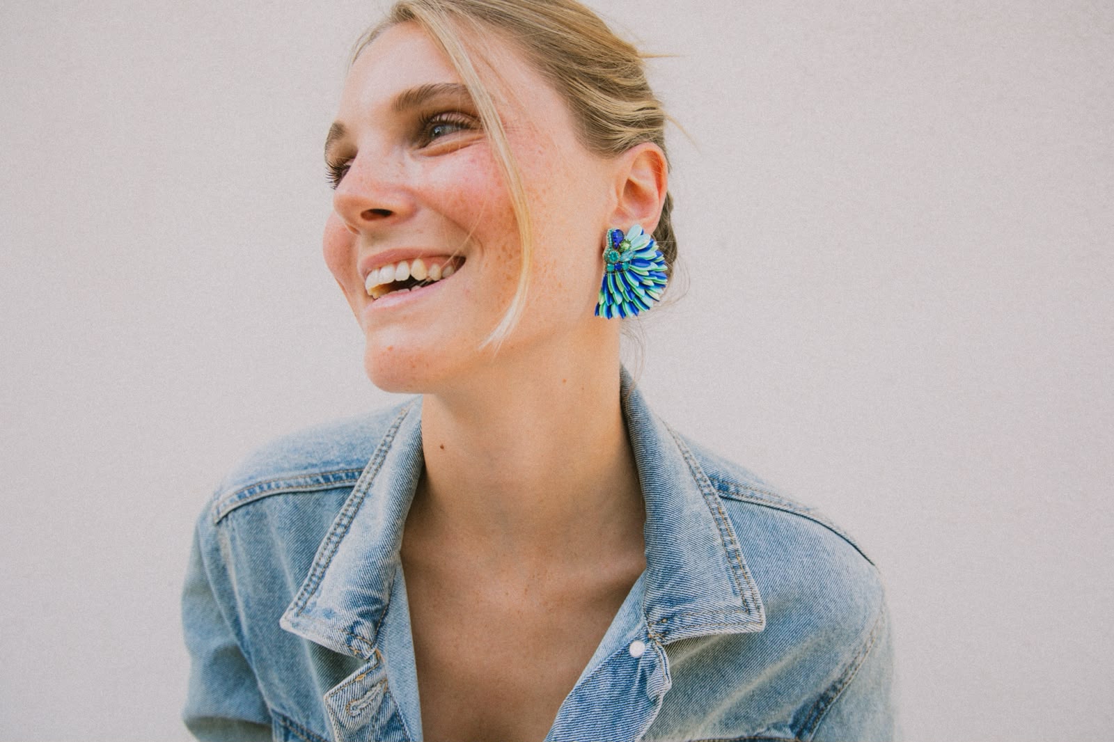 Boucles d'oreilles brodées ISÉE