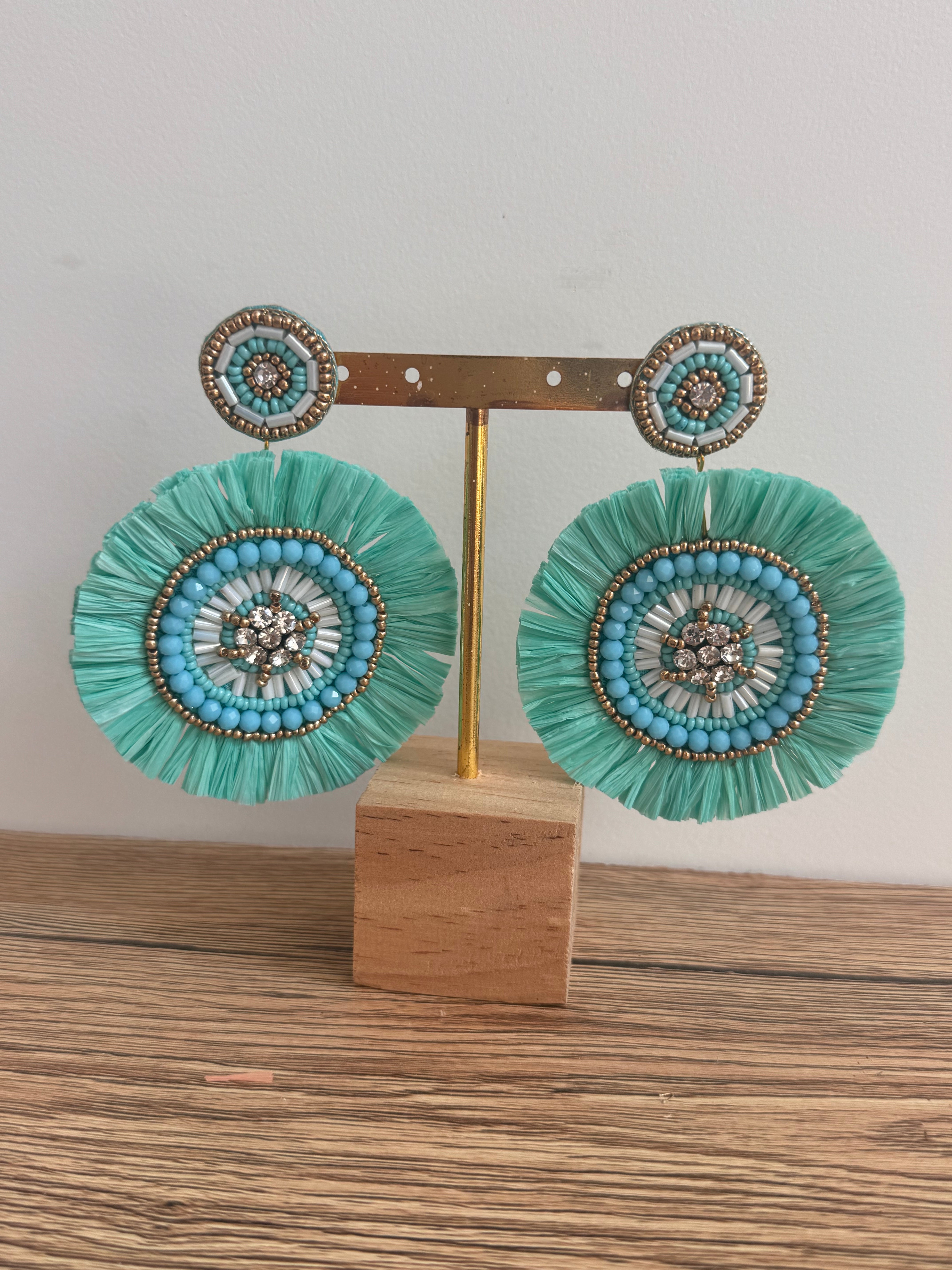 Cassiopeia embroidered earrings