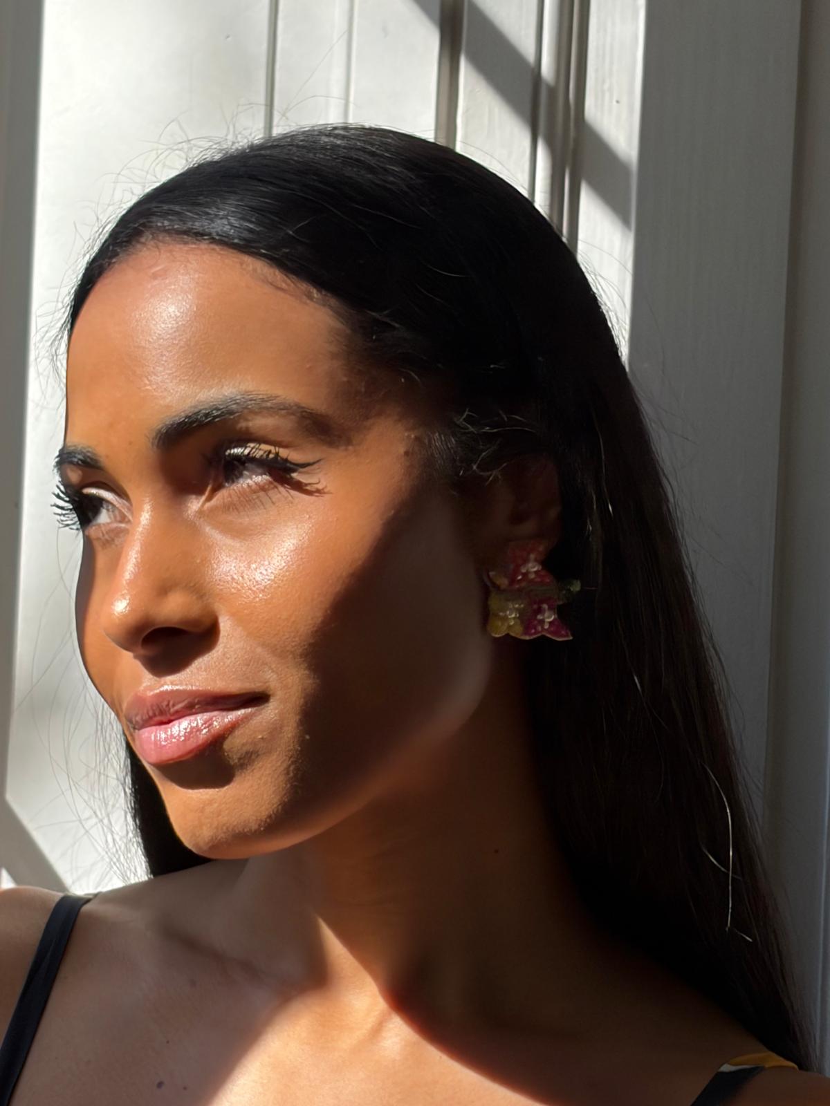 Boucles d'oreilles brodées LISA