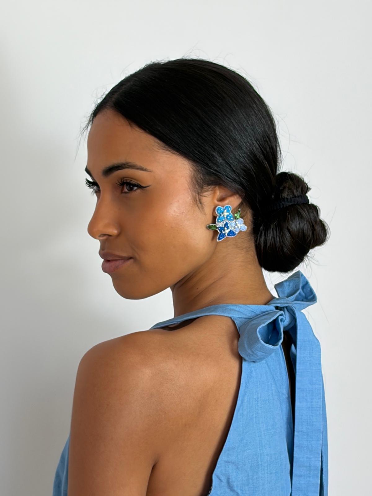 Boucles d'oreilles brodées LISA