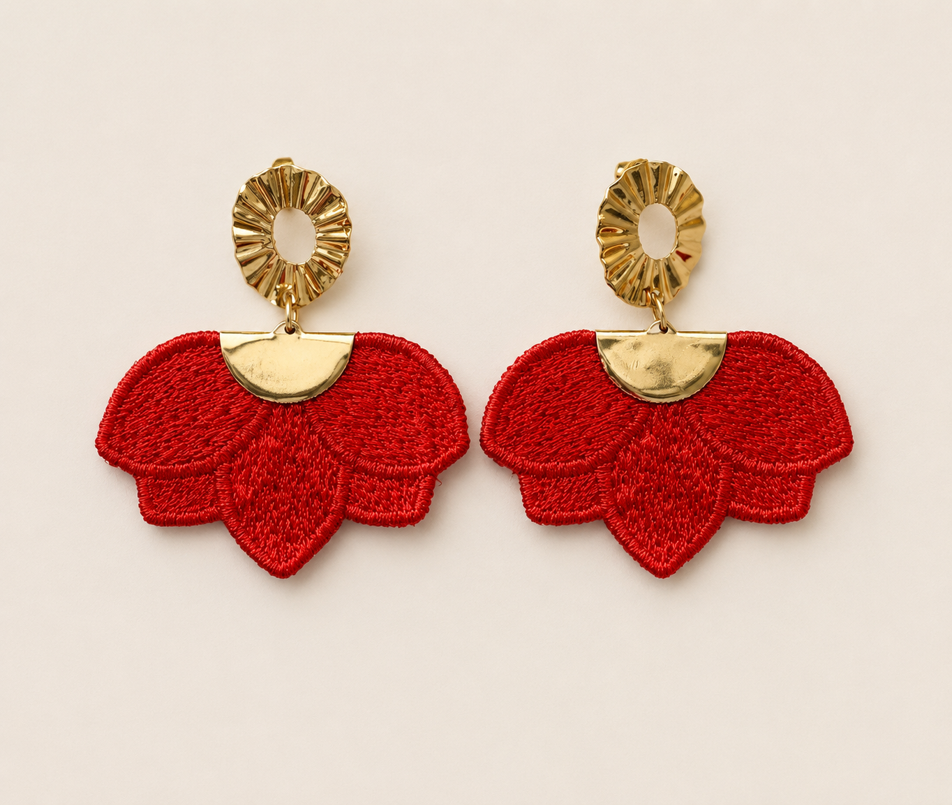Boucles d'oreilles brodées Joséphine