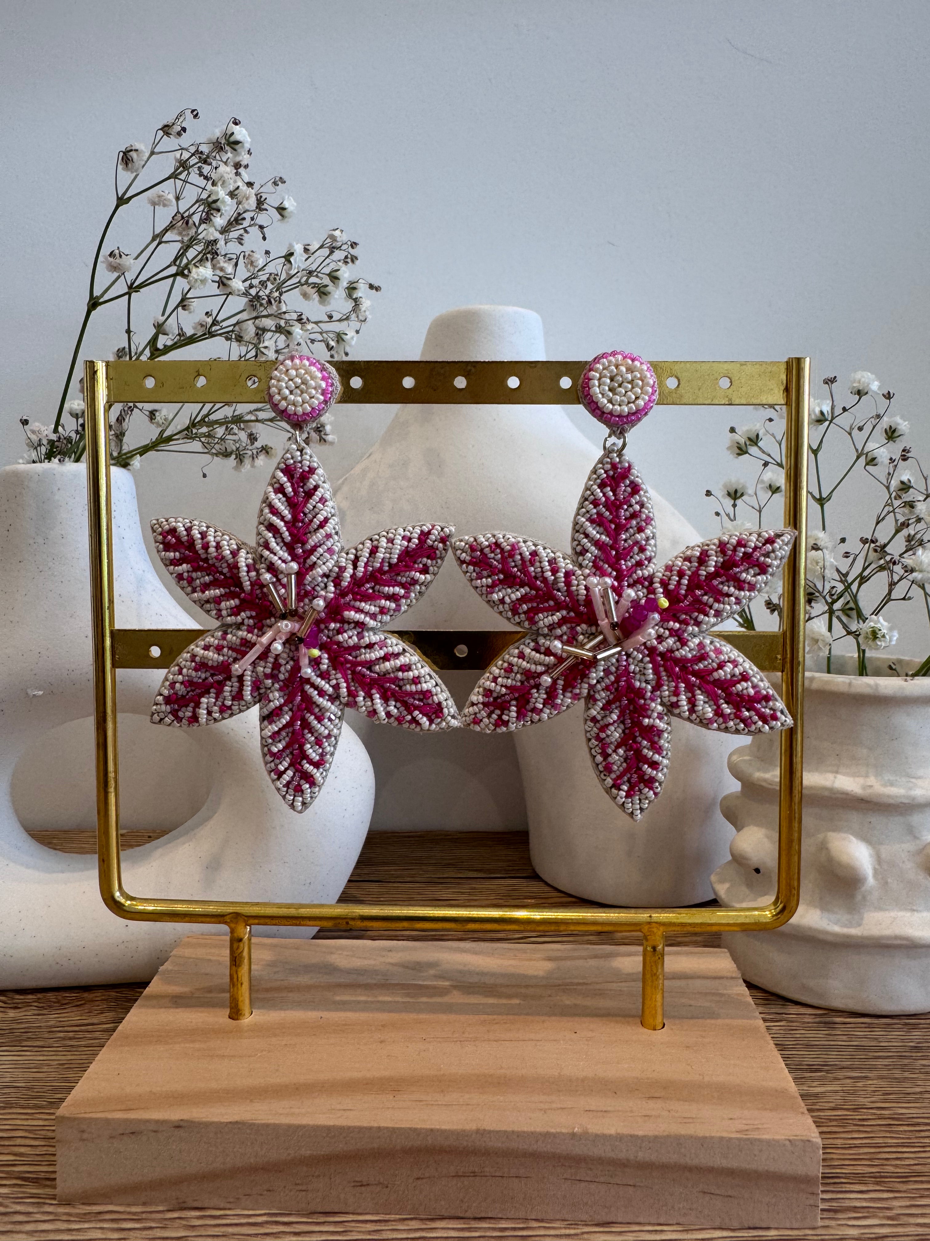 Cassiopeia embroidered earrings