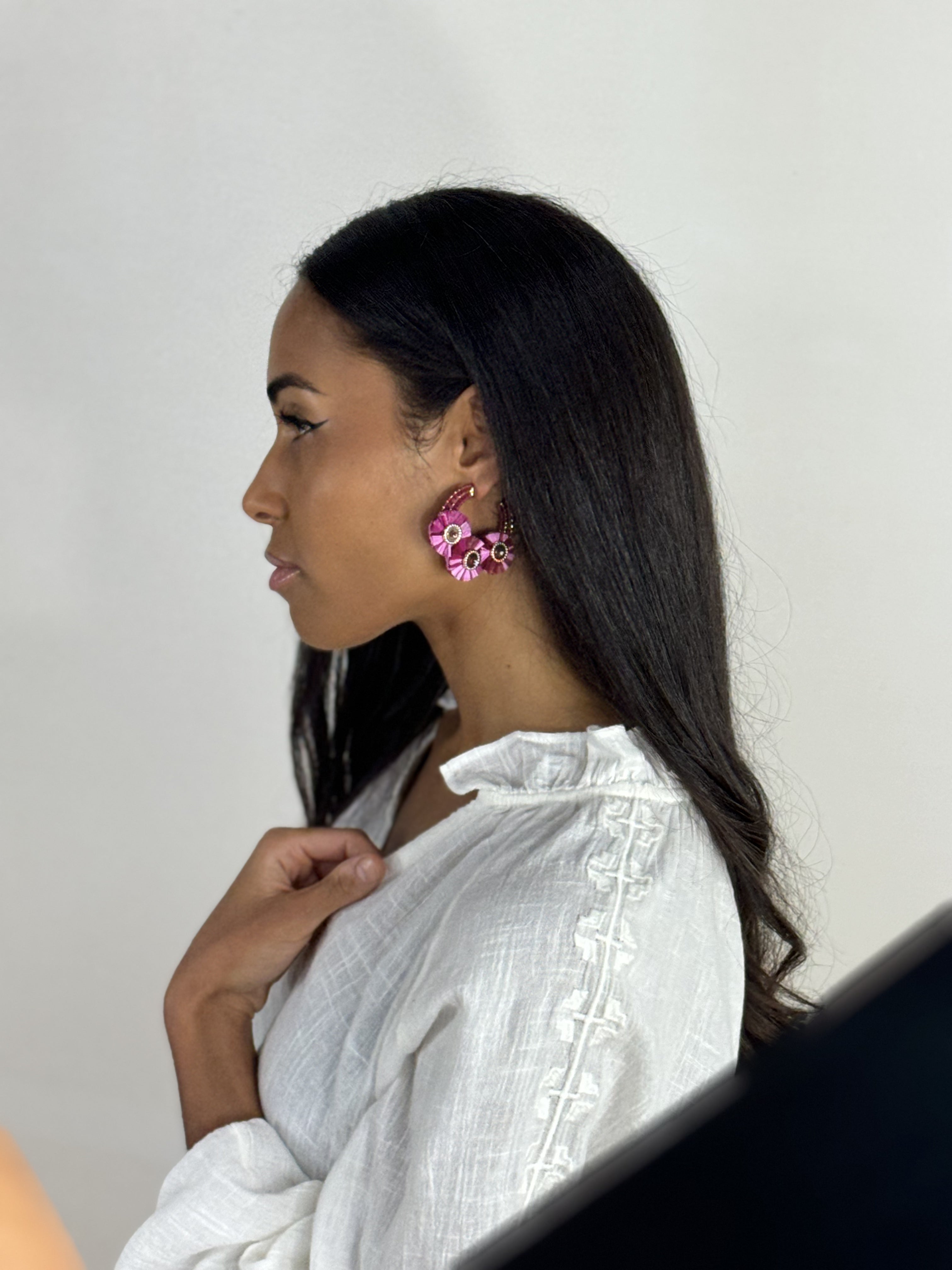 Cassiopeia embroidered earrings