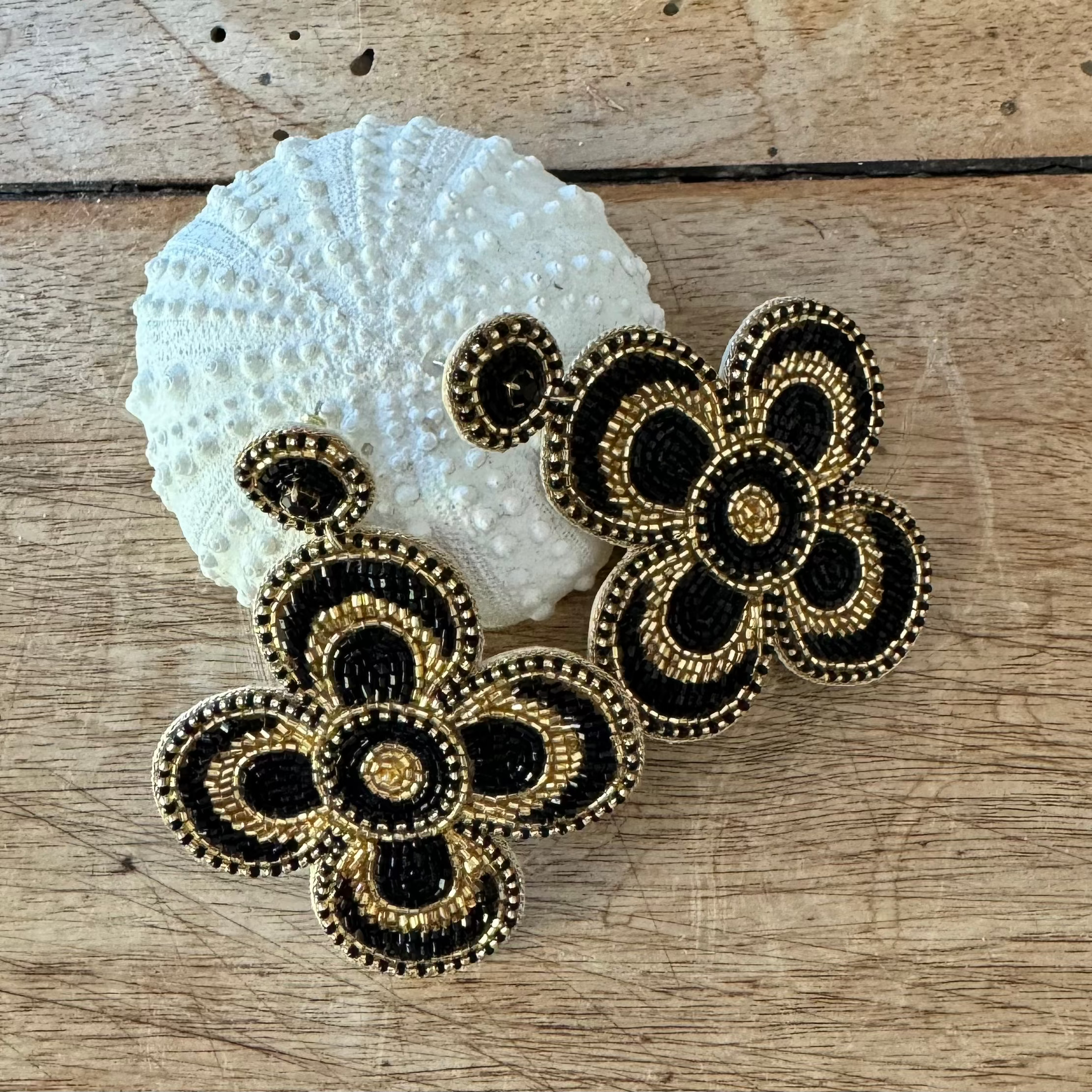 Cassiopeia embroidered earrings