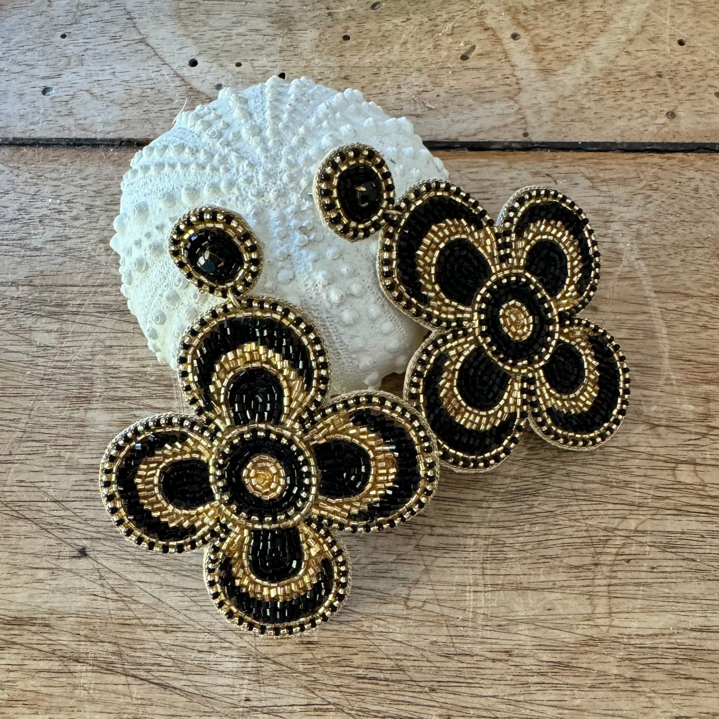Cassiopeia embroidered earrings