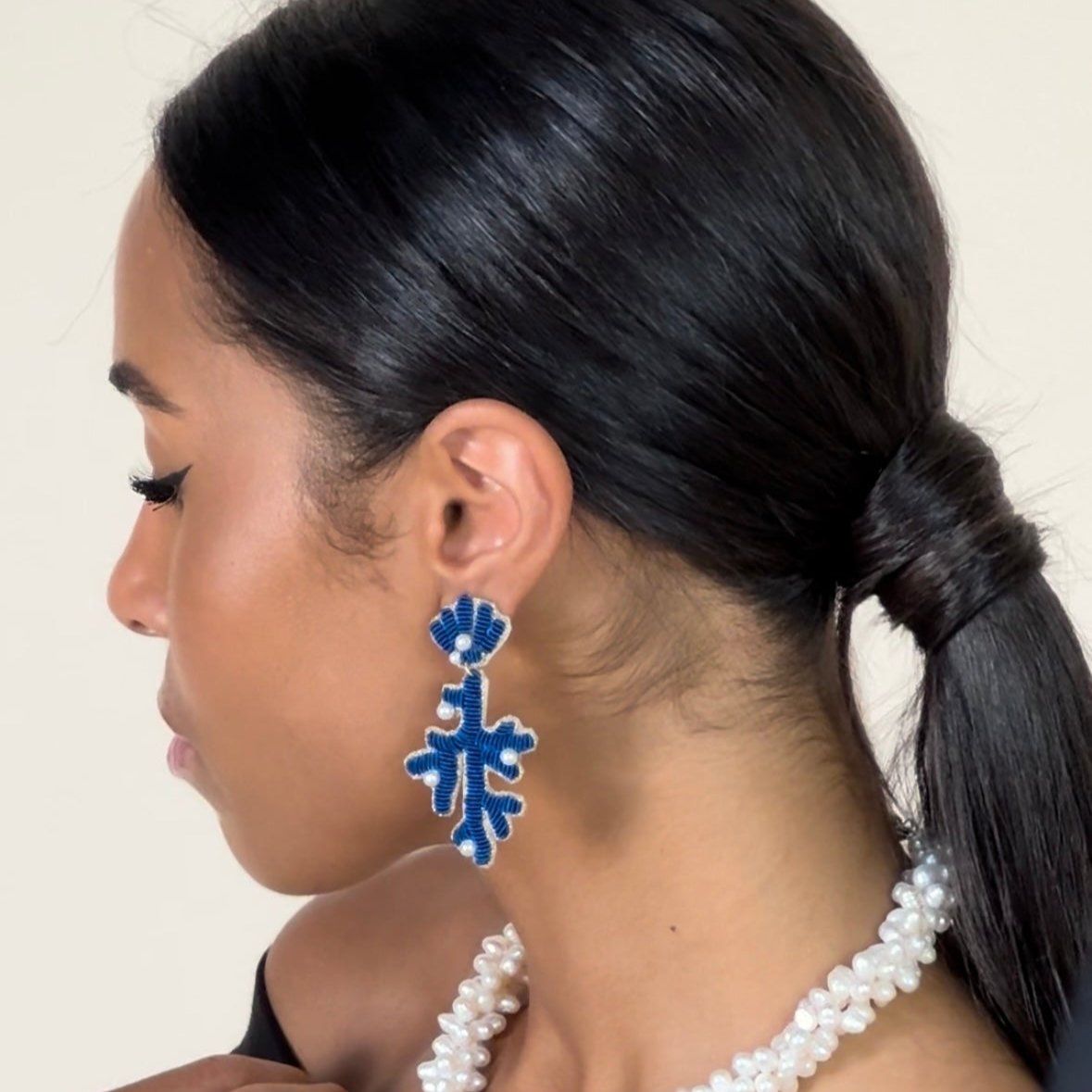 Cassiopeia embroidered earrings