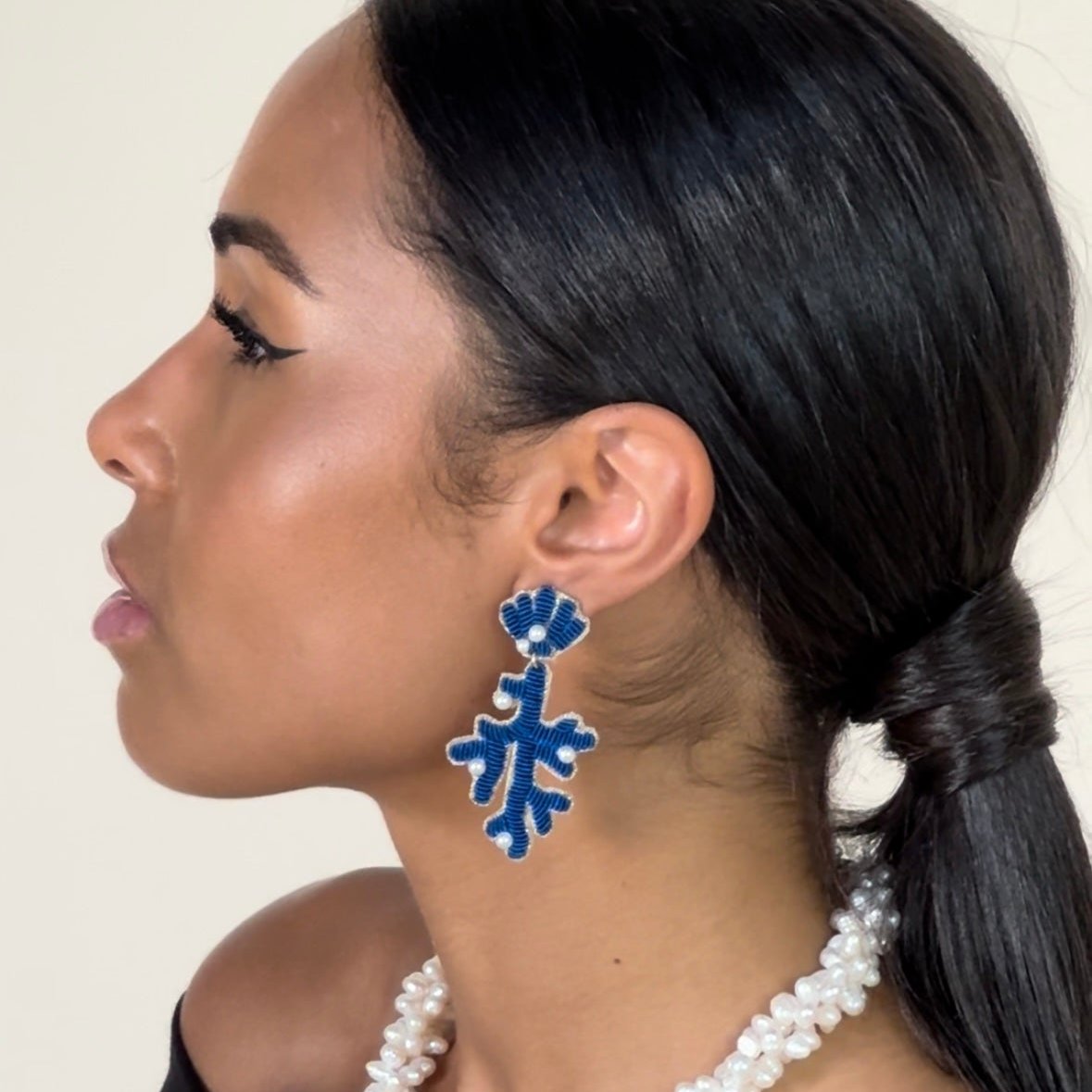 Cassiopeia embroidered earrings